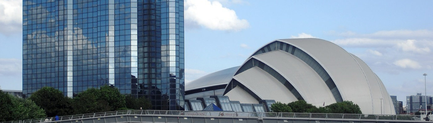 glasgow skyline armidillo and hydro in the background